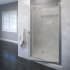 Basco Armon 66" High x 25-1/8" Wide Hinged Semi Frameless Shower Door with Obscured Glass Brushed Nickel