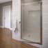 Basco Armon 66" High x 31-3/4" Wide Hinged Semi Frameless Shower Door with Obscured Glass Silver