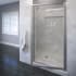 Basco Sopora 67" High x 34-7/8" Wide Hinged Framed Shower Door with AquaGlideXP Clear Glass Brushed Nickel
