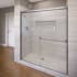 Basco Classic 70" High x 47" Wide Bypass Semi Frameless Shower Door with Clear Glass Chrome