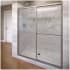 Basco Deluxe 71-1/2" High x 59" Wide Bypass Framed Shower Door with Clear Glass Brushed Nickel