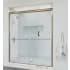 Basco Infinity 70" High x 47" Wide Bypass Semi Frameless Shower Door with Clear Glass Brushed Gold