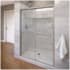 Basco Infinity 70" High x 58-1/2" Wide Bypass Semi Frameless Shower Door with Clear Glass Brushed Nickel
