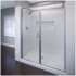 Basco Infinity 76-1/8" High x 46" Wide Hinged Framed Shower Door with Clear Glass Brushed Nickel