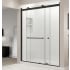 Basco Rotolo 70" High x 48" Wide Bypass Semi Frameless Shower Door with Clear Glass Matte Black