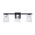 Bellevue Radiance 3 Light 23" Wide Vanity Light Black