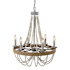 Bellevue 6 Light 24" Wide Beaded Candle Style Chandelier Gray