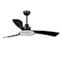 Bellevue 52" 3 Blade Indoor LED Ceiling Fan Black