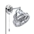 Bellevue 10" Wide 3 Blade Wall Fan with Crystal Accents Chrome
