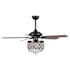 Bellevue 52" 5 Blade Indoor Ceiling Fan with Hanging Crystals Black