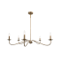 Bellevue Leven 5 Light 41" Wide Taper Candle Style Chandelier Gold