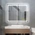 Bellevue Madelyn 30" W x 36" H Contemporary Rectangular Aluminum Frameless Bathroom Wall Mirror with LED Lighting N/A