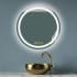 Bellevue Hayden 24" Diameter Contemporary Circular Aluminum Frameless Bathroom Wall Mirror with LED Lighting N/A