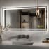 Bellevue Madelyn 24" W x 48" H Contemporary Rectangular Aluminum Frameless Bathroom Wall Mirror with LED Lighting N/A