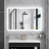 Bellevue Mateo 24" W x 36" H Contemporary Rectangular Aluminum Frameless Bathroom Wall Mirror with LED Lighting N/A