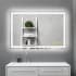 Bellevue Madelyn 24" W x 36" H Contemporary Rectangular Aluminum Frameless Bathroom Wall Mirror with LED Lighting N/A