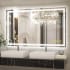 Bellevue Madelyn 24" W x 40" H Contemporary Rectangular Aluminum Frameless Bathroom Wall Mirror with LED Lighting N/A