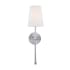 Bellevue Glenmore 21" Tall Wall Sconce with Linen Shade Chrome