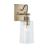 Bellevue Single Light 14" Tall Bathroom Sconce Aged Brass