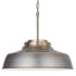 Bellevue Single Light 18" Wide Pendant Antique Nickel