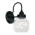 Bellevue 11" Tall Wall Sconce with Clear Glass Shade Matte Black