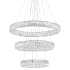 Bellevue 32" Wide LED Crystal Ring Chandelier Chrome