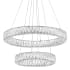 Bellevue 28" Wide LED Crystal Ring Chandelier Chrome