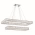 Bellevue 42" Wide LED Crystal Linear Chandelier Chrome