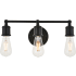 Bellevue Petersen 3 Light 15" Wide Bathroom Vanity Light Black