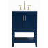 Bellevue Audy 24" Free Standing Single Basin Vanity Set with Cabinet and Engineered Marble Vanity Top Blue