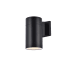 Bellevue Merissa 8" Tall Outdoor Wall Sconce - Cylindrical Fixture Black