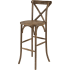 Bellevue 18" Wide Rustic Farmhouse Bar Stool with X Back Dark Antique