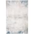 Bellevue Haven 3' x 5' Viscose Vintage Rectangular Area Rug From the Logan Collection Ivory / Blue