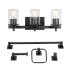 Bellevue 3 Light 20" Wide Bathroom Vanity Light Matte Black