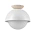 Bellevue Polaris 10" Wide Semi-Flush Globe Ceiling Fixture Matte White