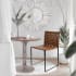 Bellevue Aquileia 30" Diameter Wood Top Metal Bistro Table Natural / Silver