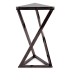 Bellevue Gareth 18" Glass and Stainless Steel Accent Table Black Nickel