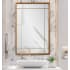 Bellevue Wilcox 24" W x 36" H Rectangular Metal Framed Bathroom Mirror Antique Brass