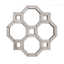 Bellevue 20-1/2" x 20-1/2" Beveled MDF Framed Accent Mirror Antique Gray