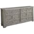 Bellevue Abbotts Glen 80" Wide Oak Wood Sideboard with Adjustable Shelves Windmill Grey