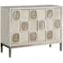 Bellevue Pulaski Accents 46" Wide 2 Door Solid Hardwood and Veneer Accent Cabinet with Slate Accents Light Wood