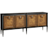 Bellevue Pulaski Accents 76" Wide Hardwood and Veneer Sideboard with Jewelry Hardware Black