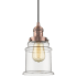 Bellevue Louise 6" Wide Mini Pendant with Clear Glass Shade Antique Copper