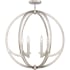 Bellevue Platte 6 Light 24" Wide Semi-Flush Ceiling Fixture Brushed Nickel