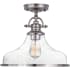 Bellevue Hamblen 14" Wide Semi-Flush Ceiling Fixture Brushed Nickel