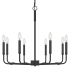 Bellevue Della 8 Light 28" Wide Taper Candle Chandelier Matte Black