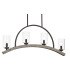 Bellevue Persuasion 4 Light 32" Wide Linear Chandelier Matte Black