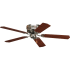 Bellevue Natalie 52" 5 Blade Flush Mount Indoor Ceiling Fan - Blades Included Brushed Nickel