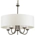 Bellevue Everly Drum Shade 5 Light 22" Wide Drum Chandelier Antique Bronze