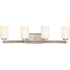 Bellevue Preble 4 Light 30" Wide Bathroom Vanity Light with Glass Cylinder Shades Antique Nickel